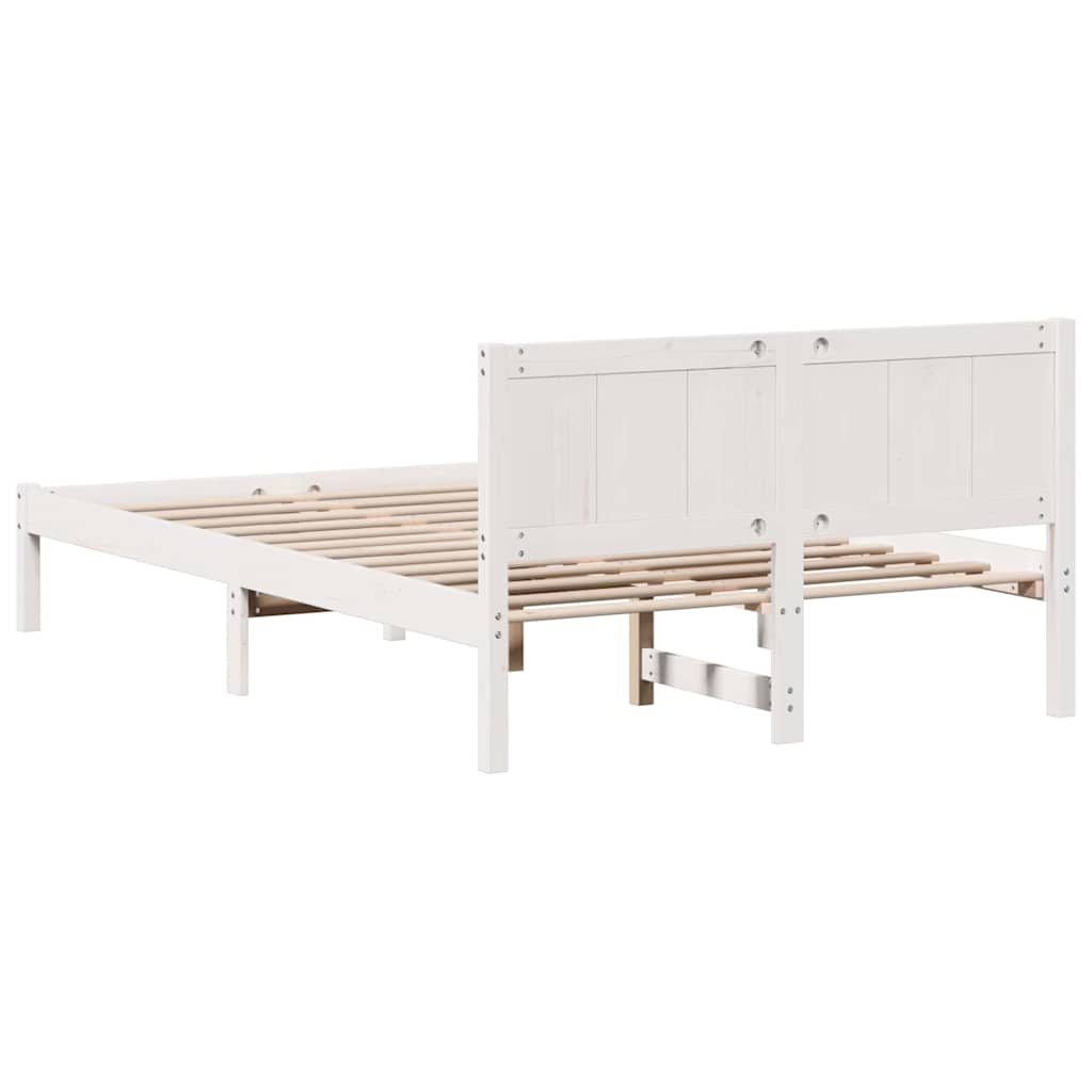 Sengestamme Hvit 140 x 190 cm Massivt furutre