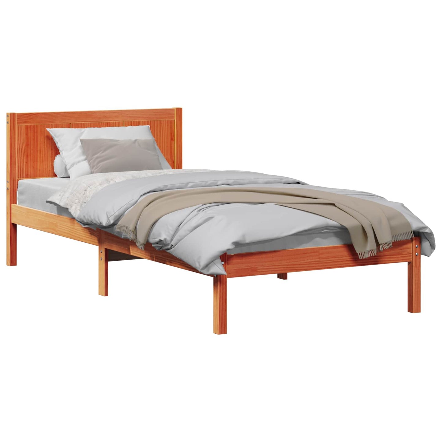 Sengestamme Brun 75 x 190 cm Massivt furutre