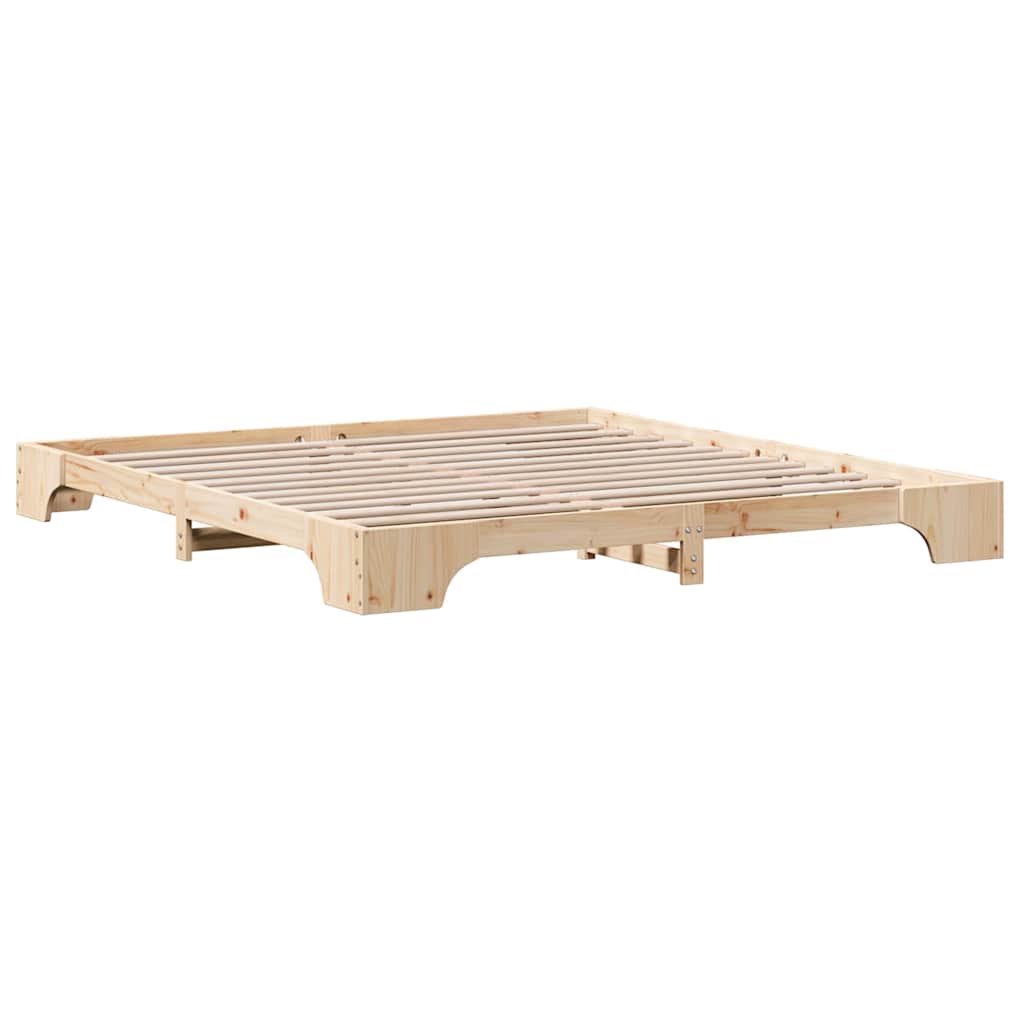Sengestamme Naturlig 200 x 200 cm Massiv furu