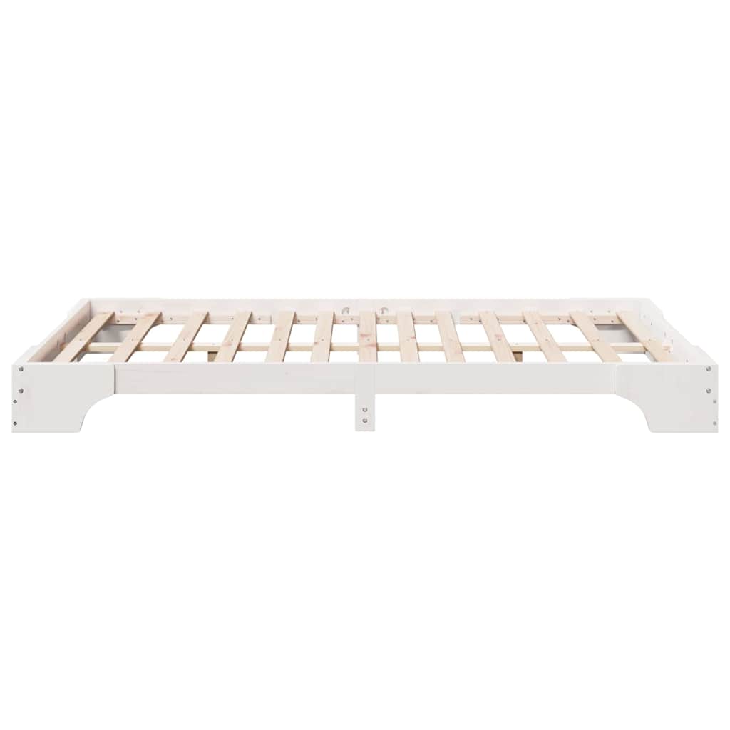 Sengestamme Hvit 120 x 190 cm Massiv furu