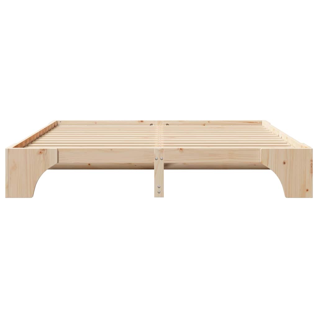 Sengestamme Naturlig 200 x 200 cm Massiv furu
