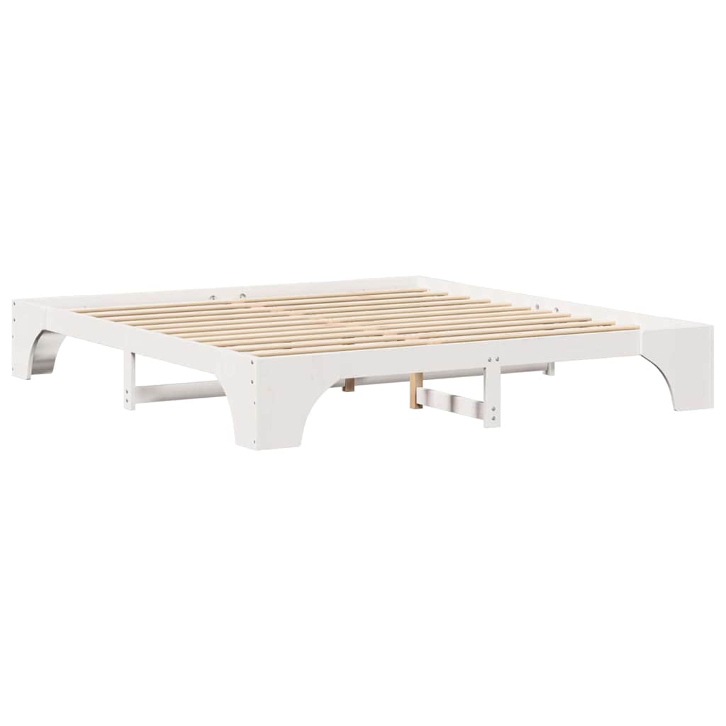 Sengestamme Hvit 200 x 200 cm Massiv furu