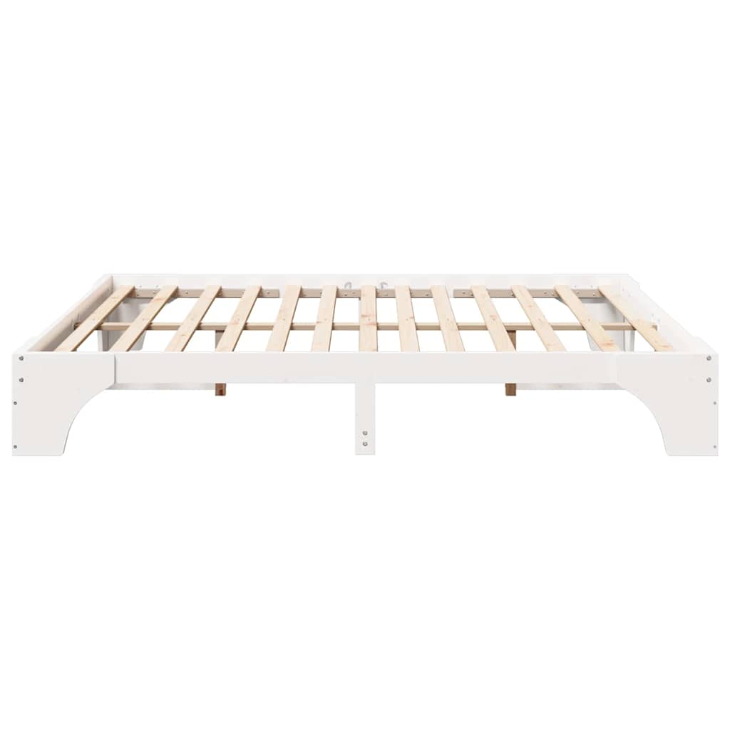Sengestamme Hvit 200 x 200 cm Massiv furu