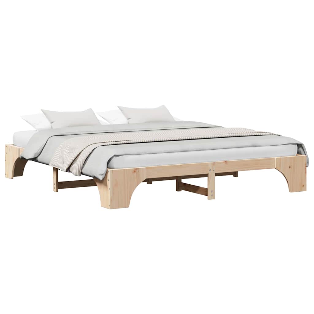 Sengestamme Naturlig 180 x 200 cm Massiv furu
