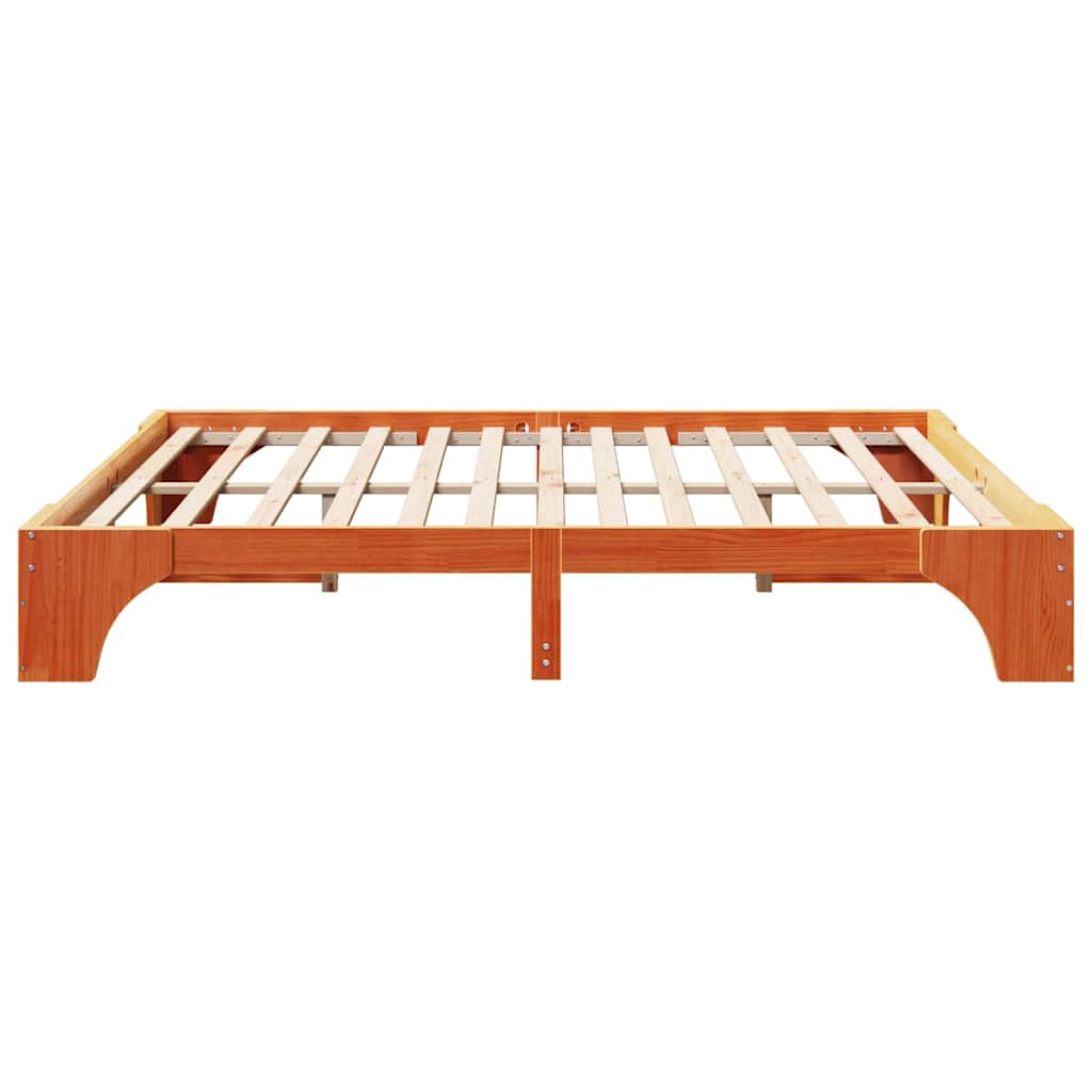 Sengestamme Vokset Brun 180 x 200 cm Massiv furu