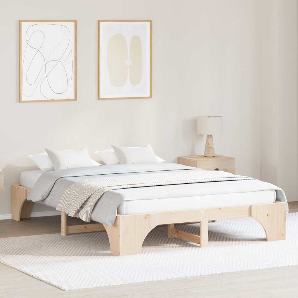 Sengestamme Naturlig 160 x 200 cm Massiv furu