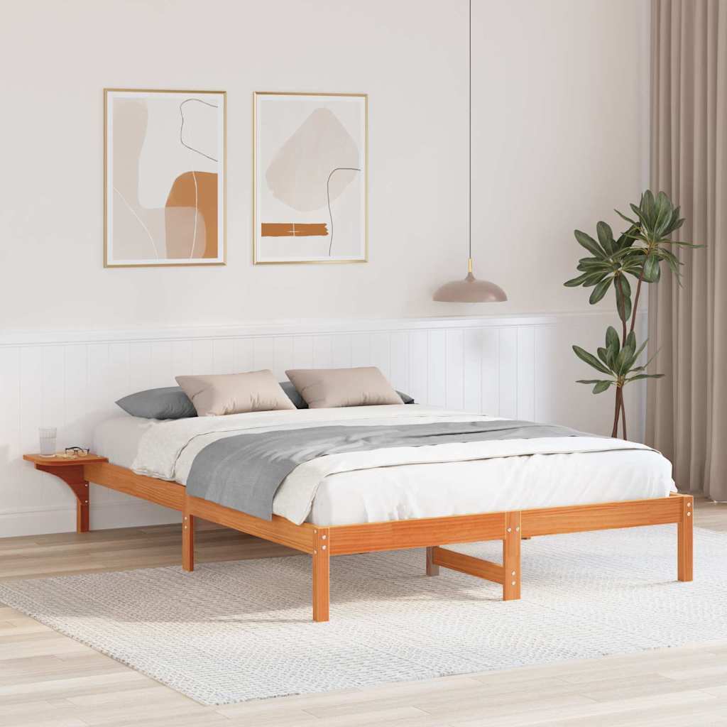 Sengestamme Vokset Brun 160 x 200 cm Massiv furu