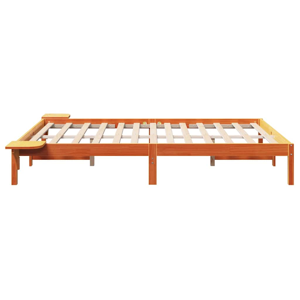 Sengestamme Vokset Brun 140 x 200 cm Massiv furu