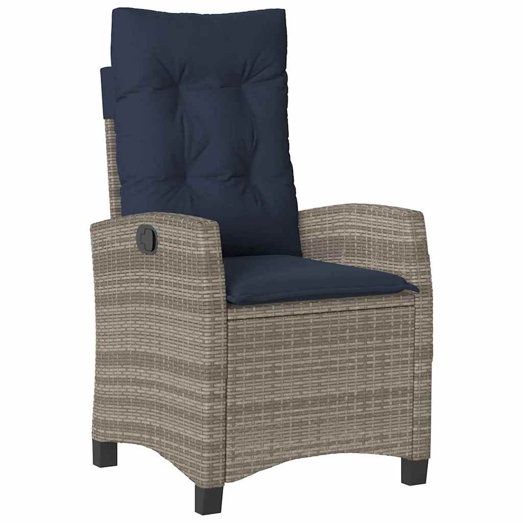 Hage Spisegruppe med pute 5 pcs Grå polyrotting