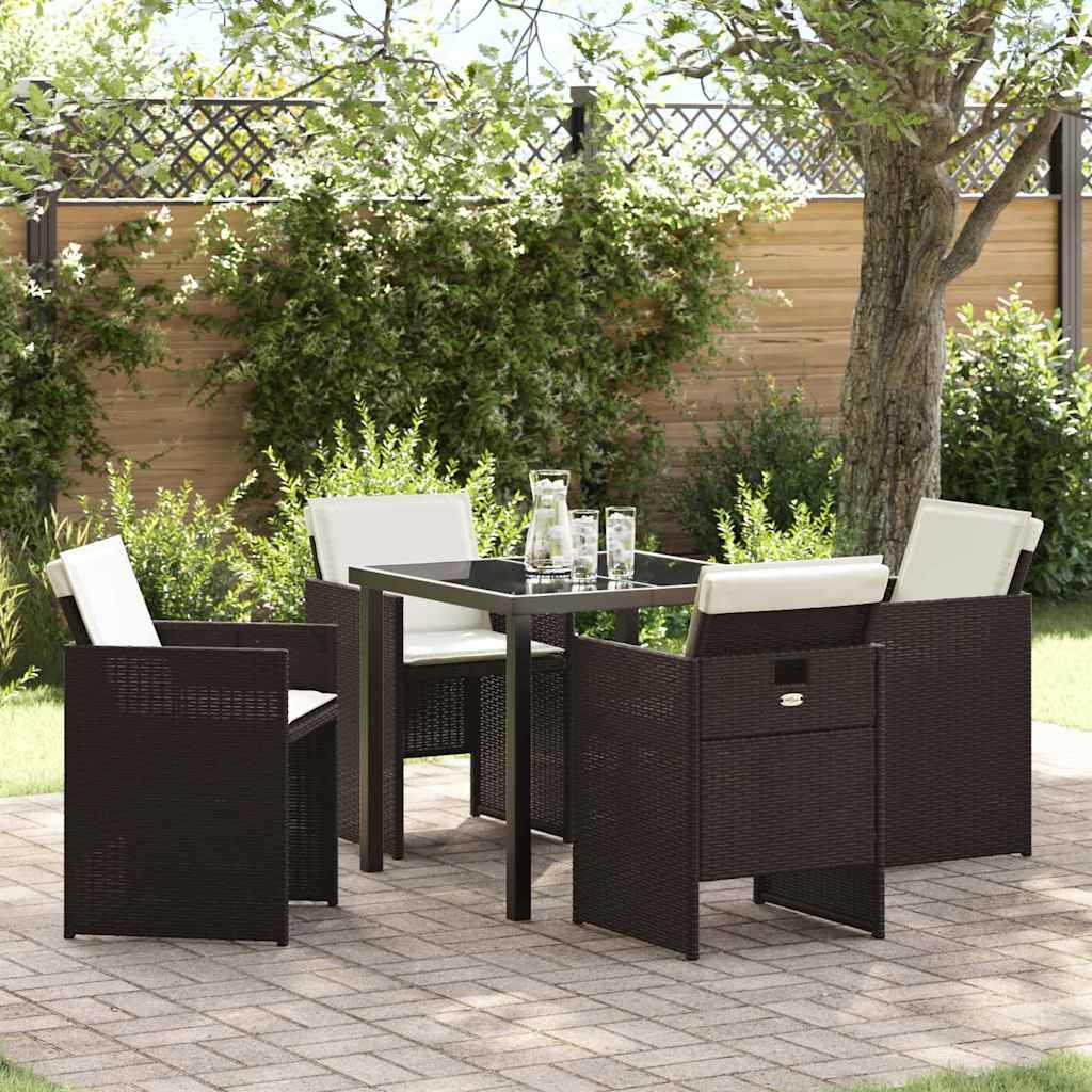Hage Spisegruppe 5 pcs Brun polyrotting