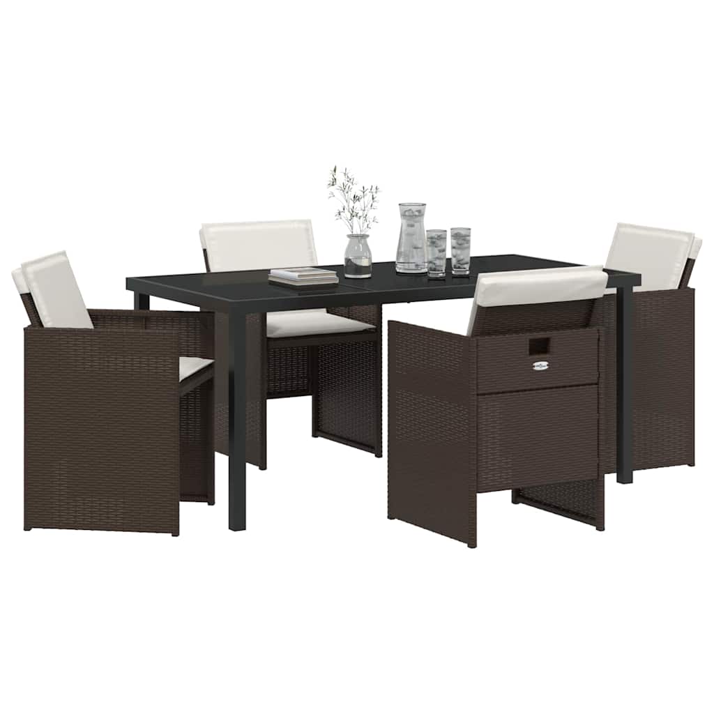 Hage Spisegruppe 5 pcs Brun polyrotting