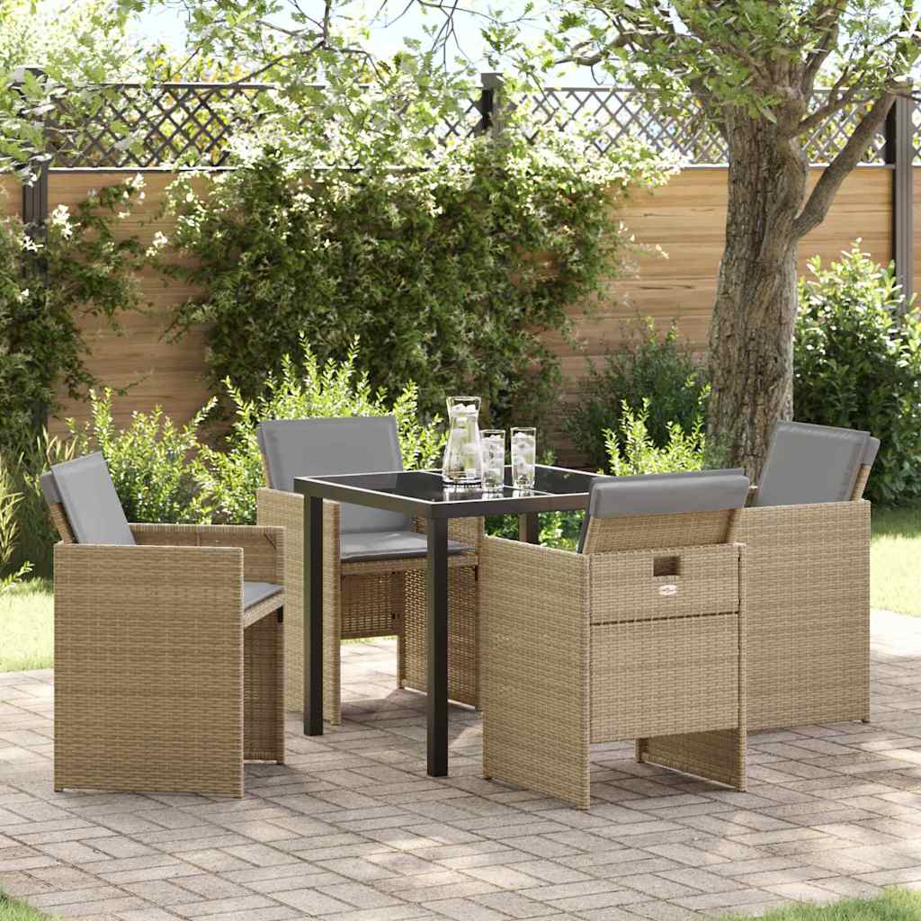 Hage Spisegruppe 5 pcs Beige polyrotting