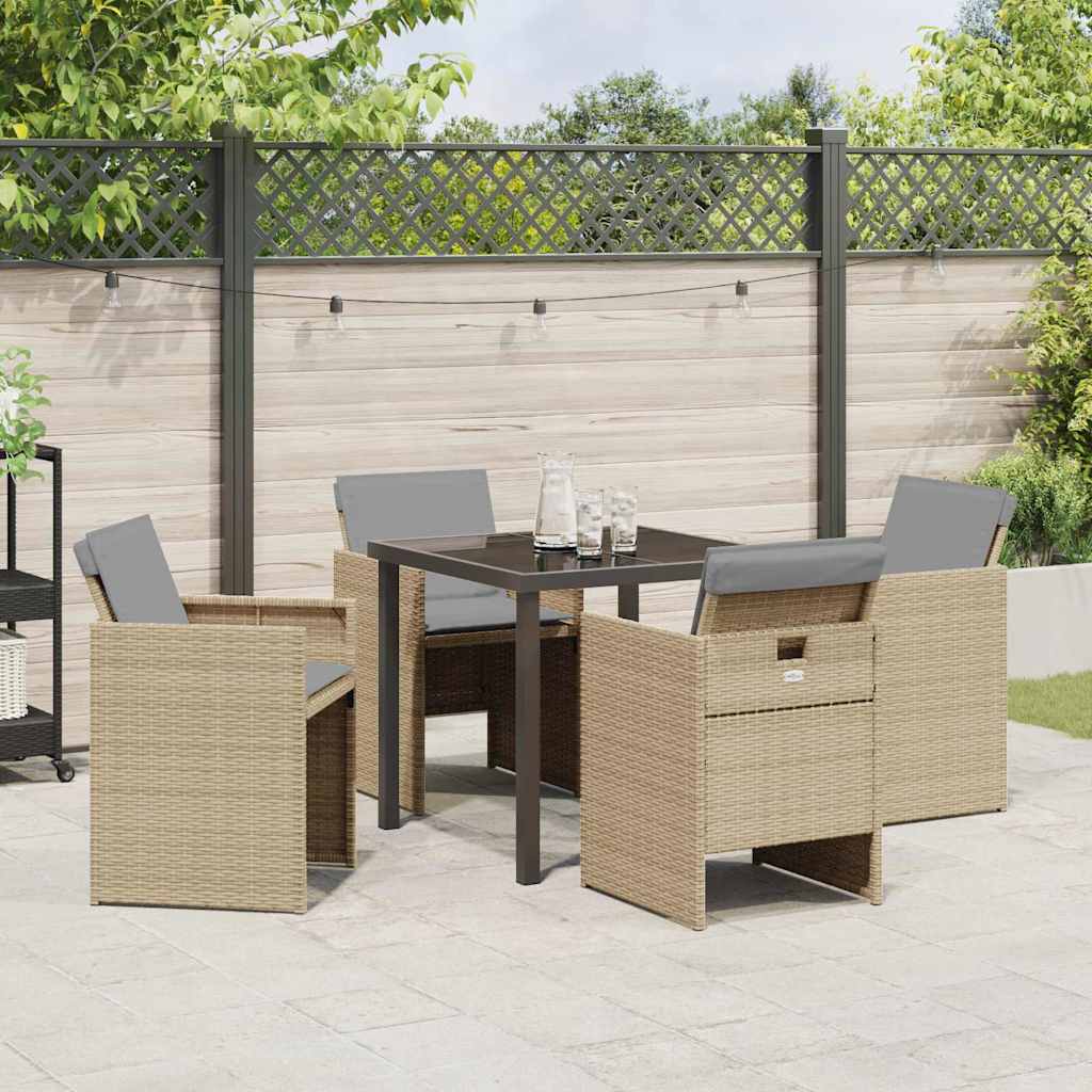 Hage Spisegruppe 5 pcs Beige polyrotting