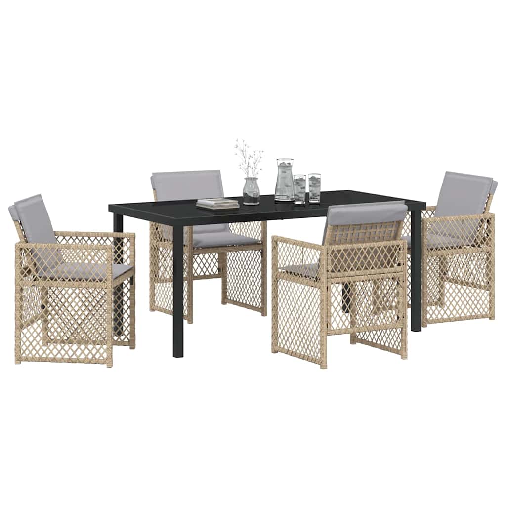Hage Spisegruppe 5 pcs Beige polyrotting