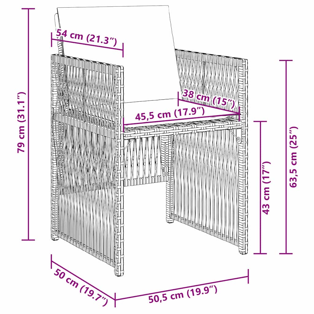 Hage Spisegruppe 5 pcs Lysegrå Pulverlakkert stål