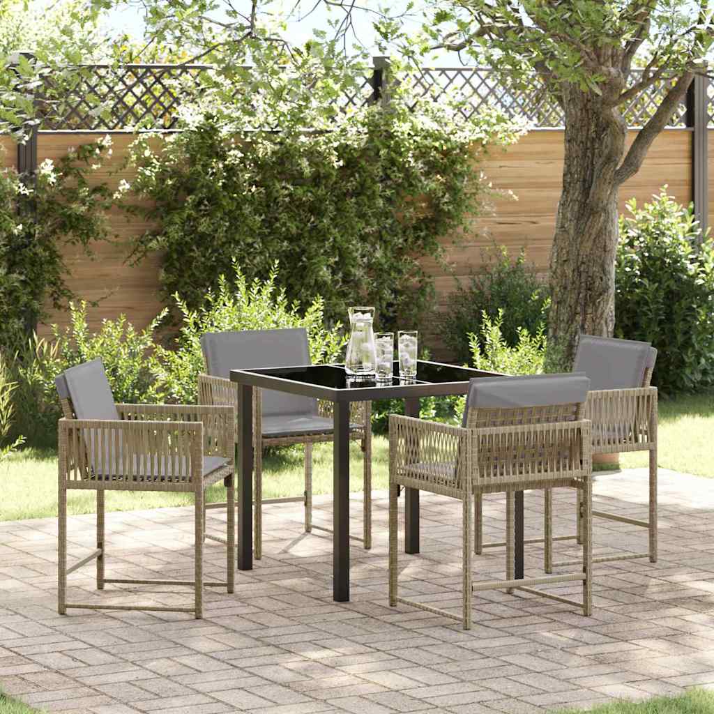 Hage Spisegruppe 5 pcs Beige polyrotting