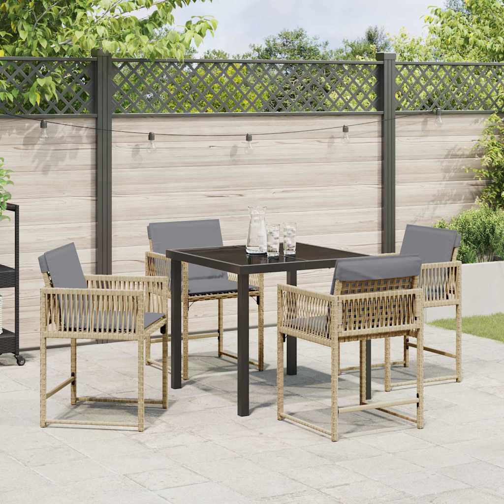 Hage Spisegruppe 5 pcs Beige polyrotting