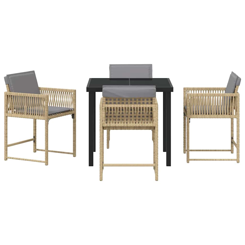 Hage Spisegruppe 5 pcs Beige polyrotting