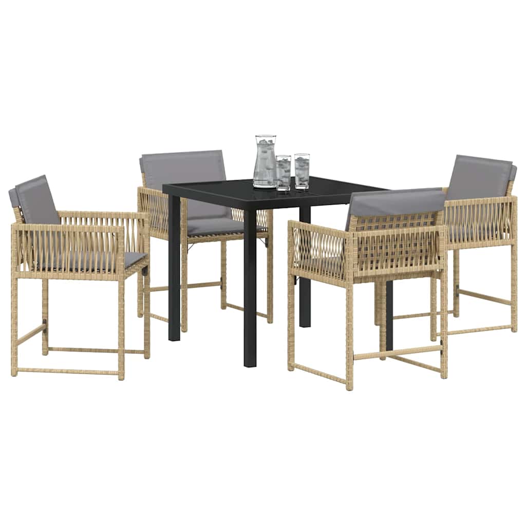 Hage Spisegruppe 5 pcs Beige polyrotting