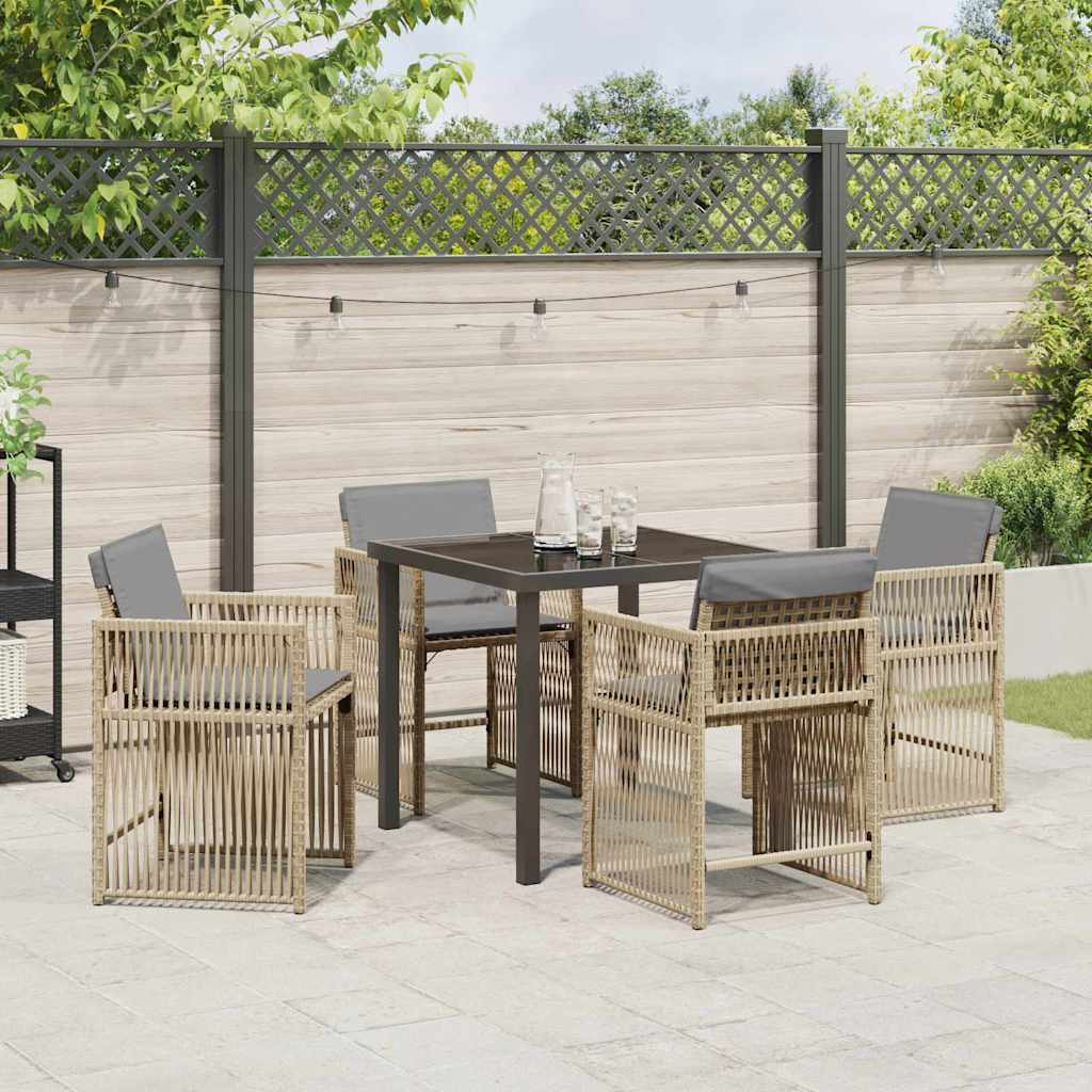 Hage Spisegruppe 5 pcs Beige polyrotting