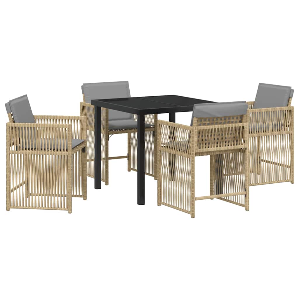 Hage Spisegruppe 5 pcs Beige polyrotting