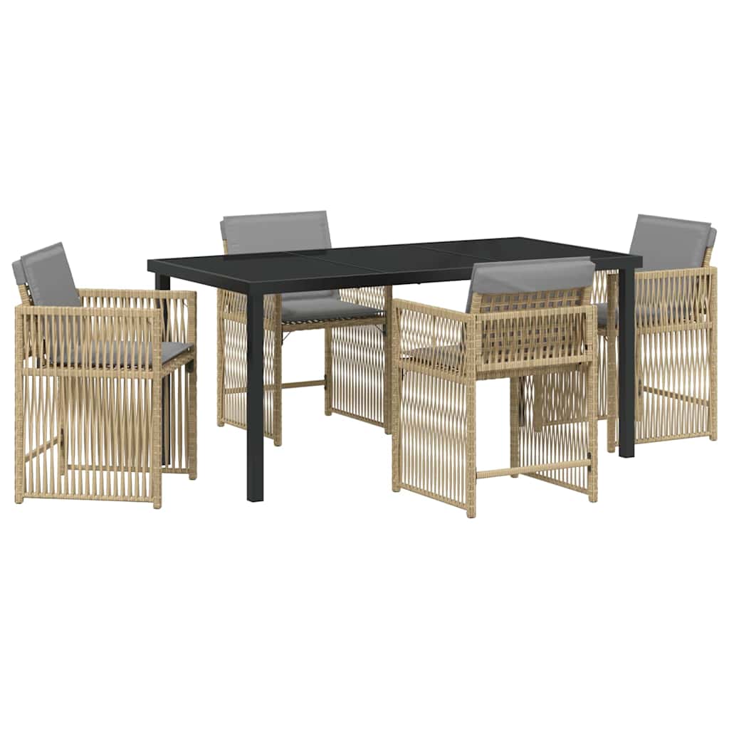Hage Spisegruppe 5 pcs Beige polyrotting