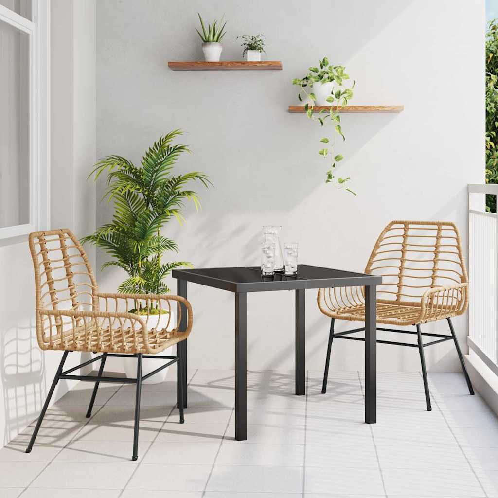 Hage Spisegruppe 3 pcs Brun polyrotting