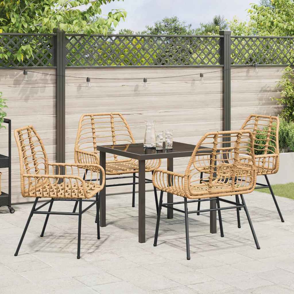 Hage Spisegruppe 5 pcs Brun polyrotting
