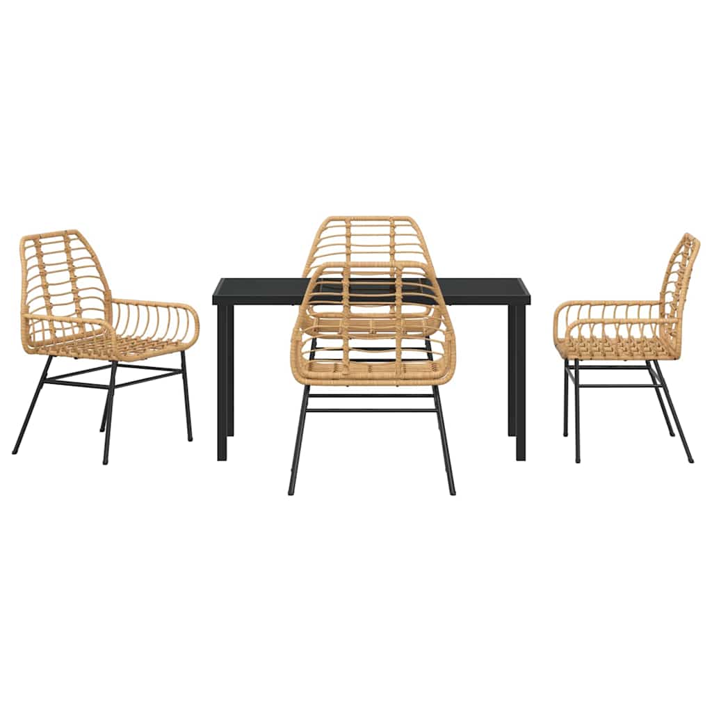 Hage Spisegruppe 5 pcs Brun polyrotting
