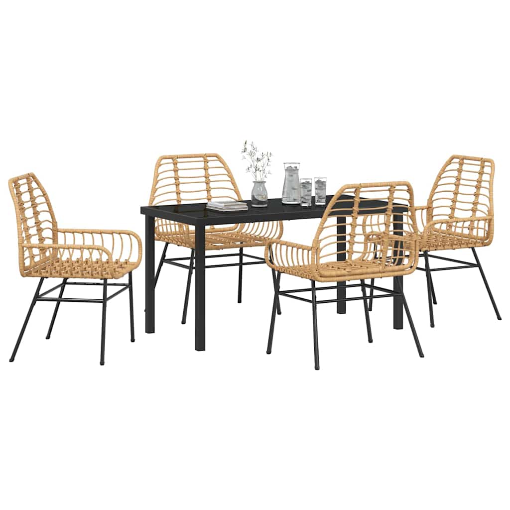 Hage Spisegruppe 5 pcs Brun polyrotting