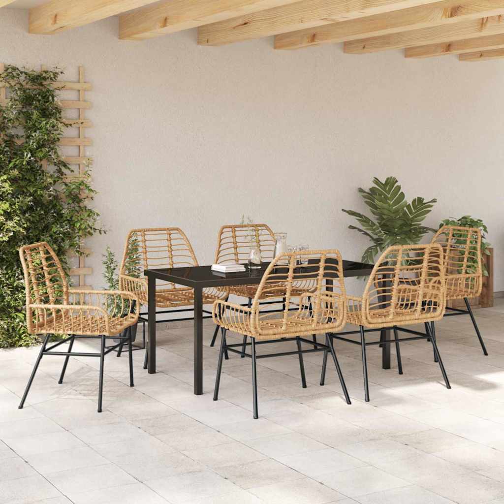 Hage Spisegruppe 7 pcs Brun polyrotting