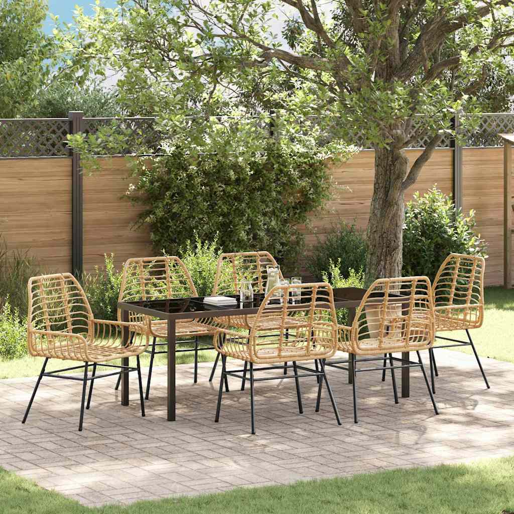Hage Spisegruppe 7 pcs Brun polyrotting