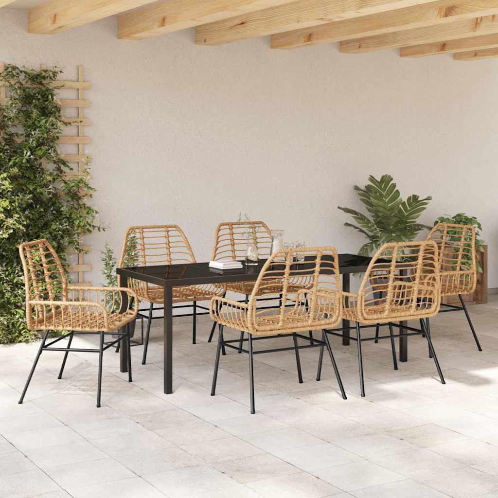 Hage Spisegruppe 7 pcs Brun polyrotting