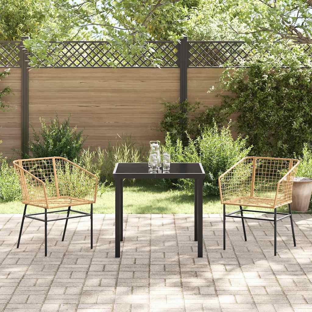 Hage Spisegruppe 3 pcs Brun polyrotting