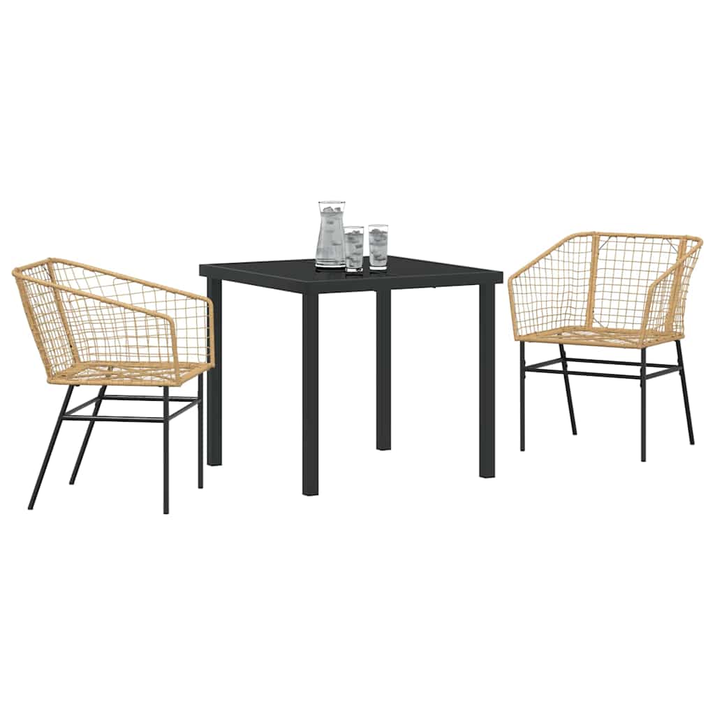 Hage Spisegruppe 3 pcs Brun polyrotting