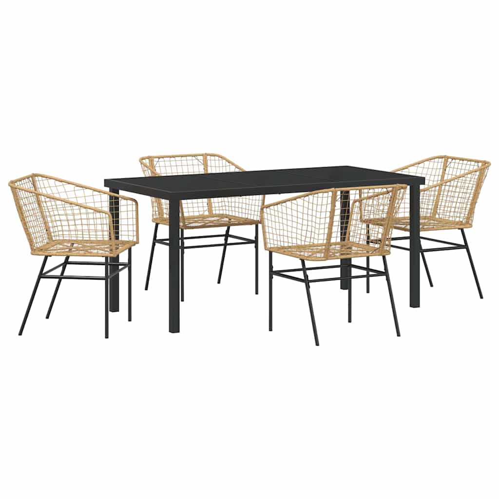 Hage Spisegruppe 5 pcs Brun polyrotting