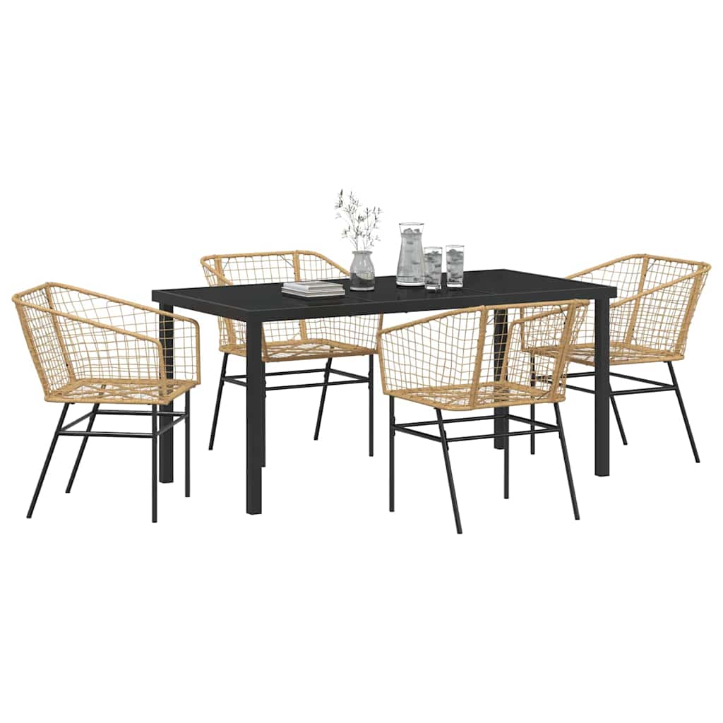 Hage Spisegruppe 5 pcs Brun polyrotting