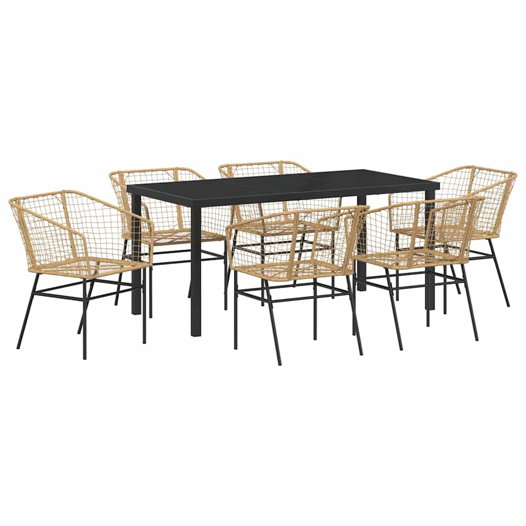 Hage Spisegruppe 7 pcs Brun polyrotting