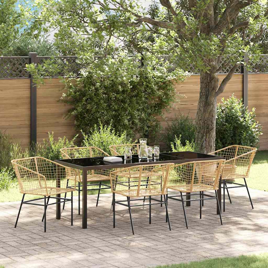 Hage Spisegruppe 7 pcs Brun polyrotting