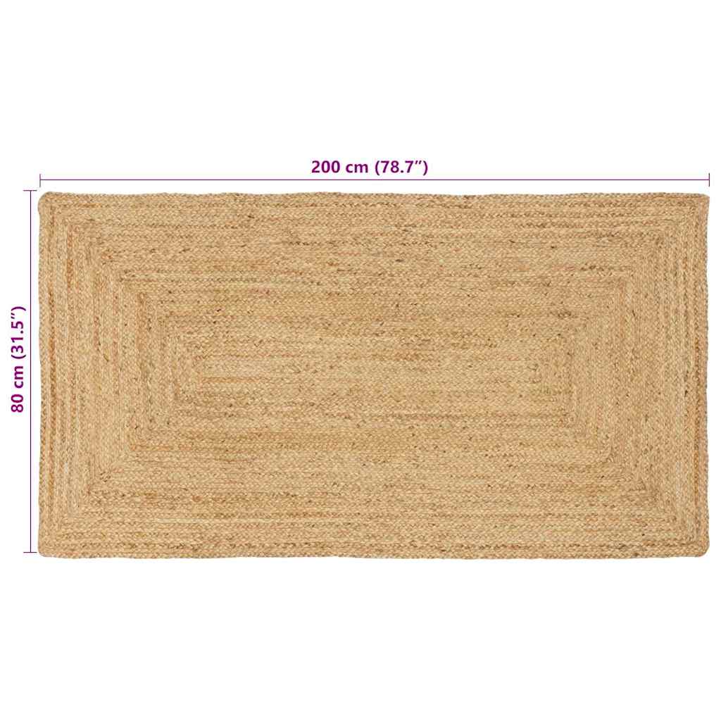 Områdetepper Naturlig 80 x 200 cm Jute