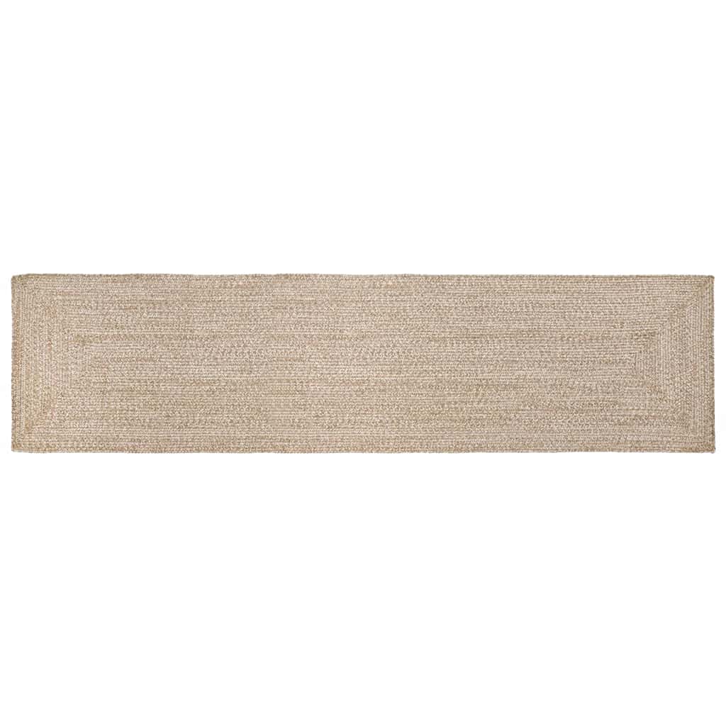 Områdetepper Naturlig og Hvit 60 x 400 cm Jute