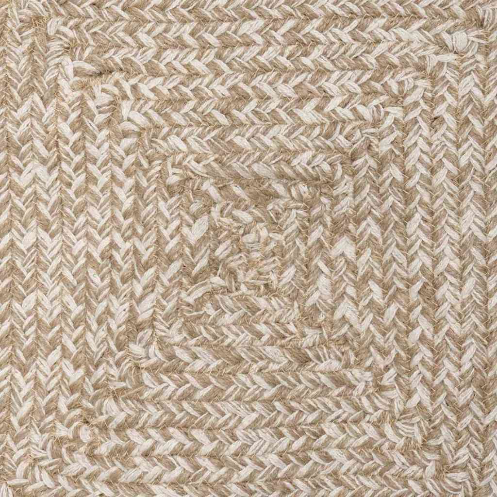 Områdetepper Naturlig og Hvit 80 x 150 cm Jute