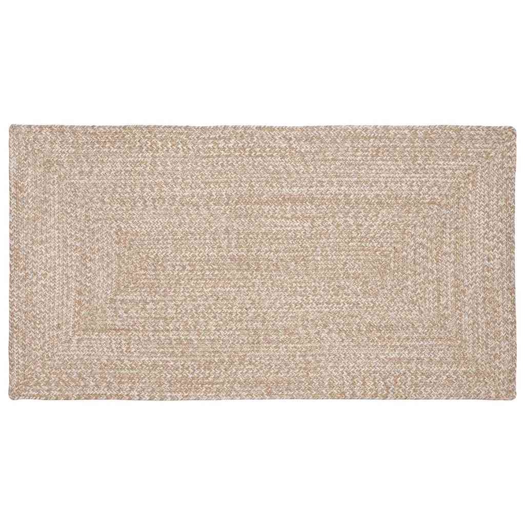 Områdetepper Naturlig og Hvit 80 x 150 cm Jute