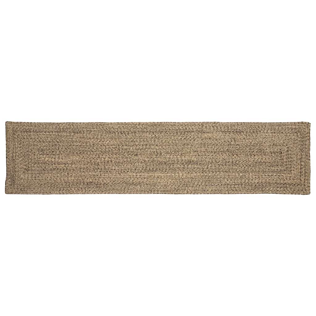Områdetepper Naturlig og svart 60 x 200 cm Jute