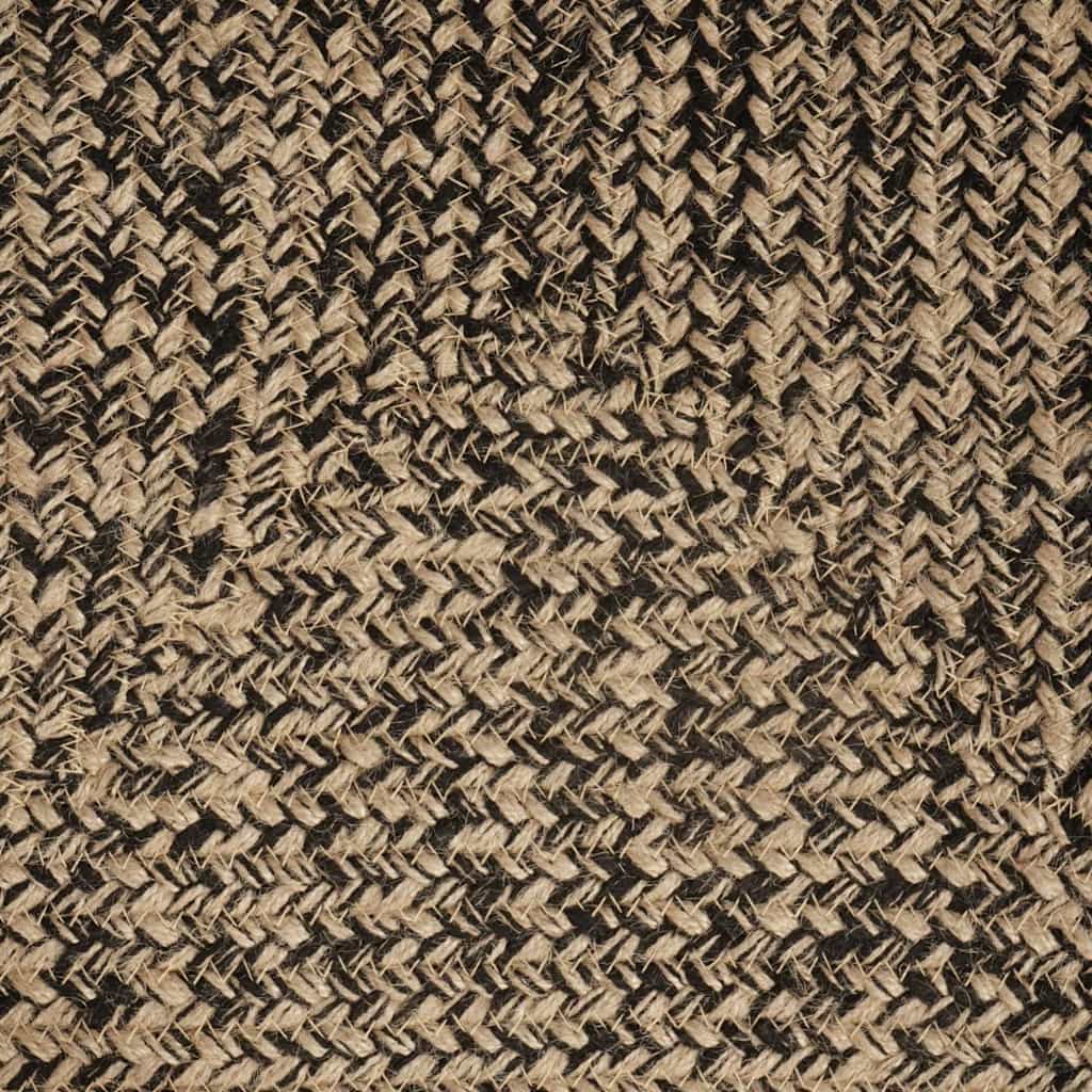 Områdeteppet Naturlig og svart 80 x 150 cm Jute