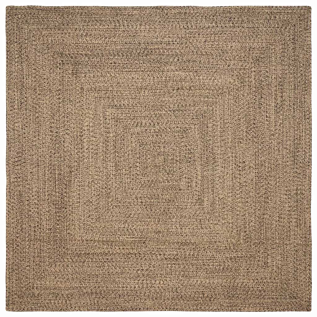 Områdetepper Naturlig og svart 200 x 200 cm Jute
