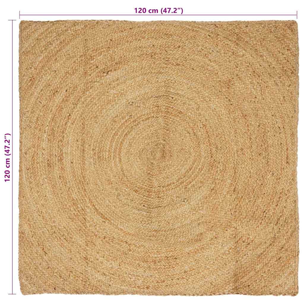 Områdetepper Naturlig 120 x 120 cm Jute