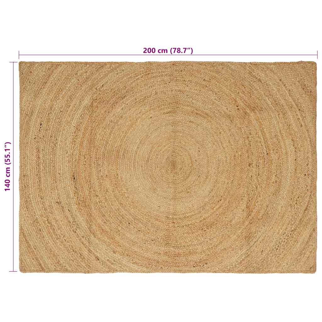 Områdetepper Naturlig 140 x 200 cm Jute