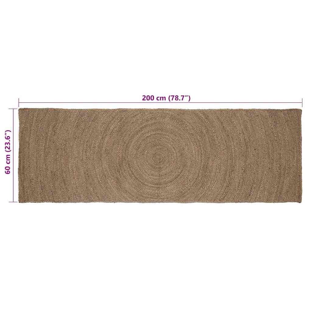Områdetepper Grå 60 x 200 cm Jute