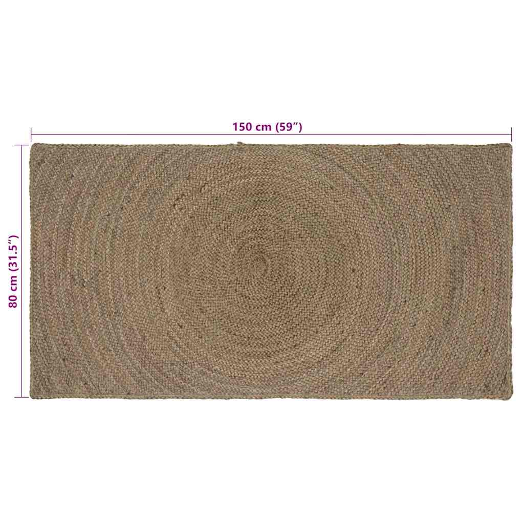 Områdetepper Grå 80 x 150 cm Jute
